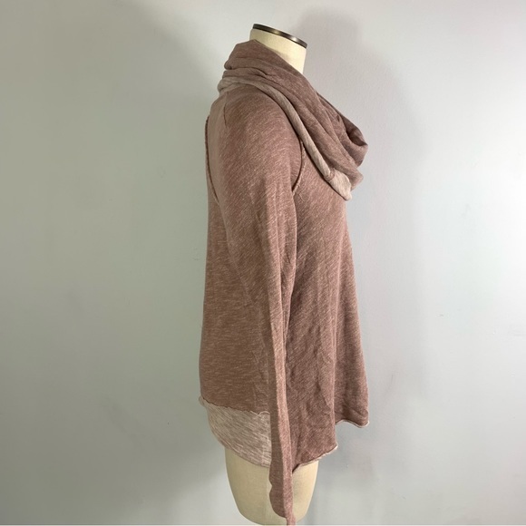 Free People Beach Pink Cocoon Cowl Neck Pullover Two Body Sweater - Picture 6 of 10